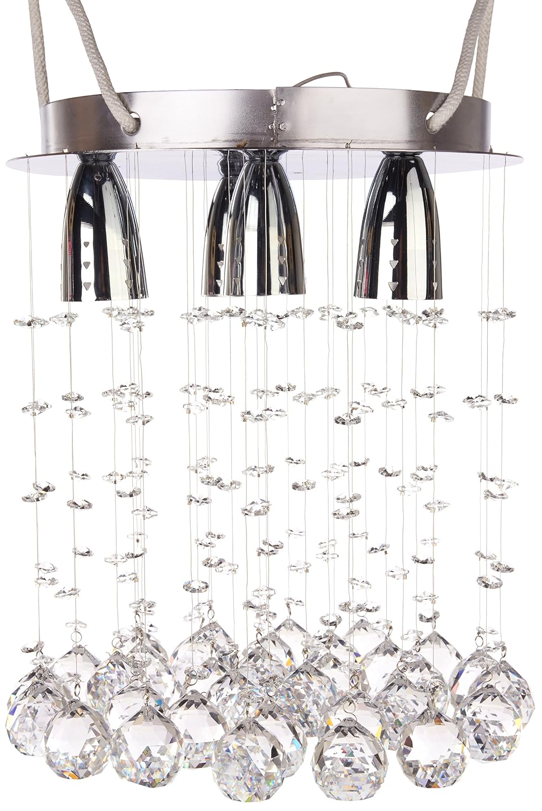Candil Colgante Gamalux Williams Krystal Redondo de 4 Luces P10930/4, distribución luminosa y cristal cortado HQ en diseño clásico y elegante