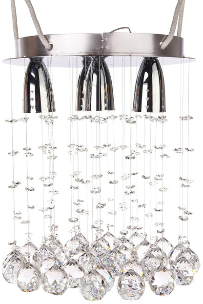 Candil Colgante Gamalux Williams Krystal Redondo de 4 Luces P10930/4, distribución luminosa y cristal cortado HQ en diseño clásico y elegante