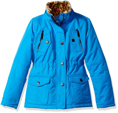 URBAN REPUBLIC Ur - Chamarra balística para niñas, Azul, 24 Meses