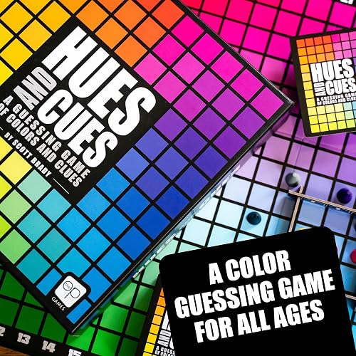 USAopoly PA135-725-002000-04 Tonos y Tacos, Juego de adivinación de Colores Vibrantes, para la Noche de Juegos Familiares, Conecta Pistas y Colores Juntos, 480 Cuadrados de Colores para adivinar
