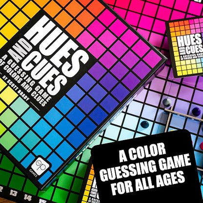USAopoly PA135-725-002000-04 Tonos y Tacos, Juego de adivinación de Colores Vibrantes, para la Noche de Juegos Familiares, Conecta Pistas y Colores Juntos, 480 Cuadrados de Colores para adivinar