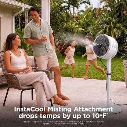 SHARK, Ventilador FlexBreeze, Portátil, Inalámbrico y con Cable, Batería de Hasta 24 h, Transformable, Silencioso, Interior y Exterior, Control Remoto, Accesorio de Nebulización, Color Gris, FA222