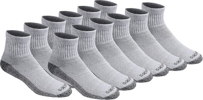 Dickies Calcetines Dri-Tech Control de Humedad para Hombre - M - Gris (12 pares).