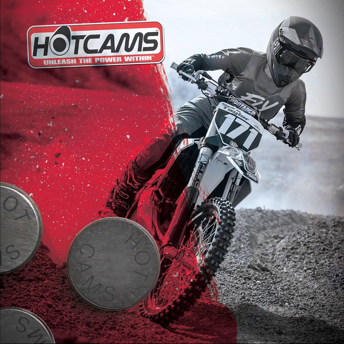 Hot Cams Kit Completo de cuña HCSHIM00 de 8,90 mm para diversas Motos de Cross KTM 2005-2017