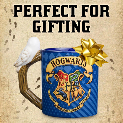 Silver Buffalo Harry Potter Hogwarts House - Taza de cerámica con mango en forma, 597 ml, color azul