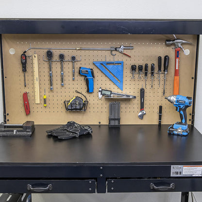 HILTEX 53108 Metal Pegboard Hooks and Accessories Set | 100 Piece | Hanging Tool Set for Garage Organization | Great for Wall Hanging and Shelving, Tool Storage, Craft Organizing