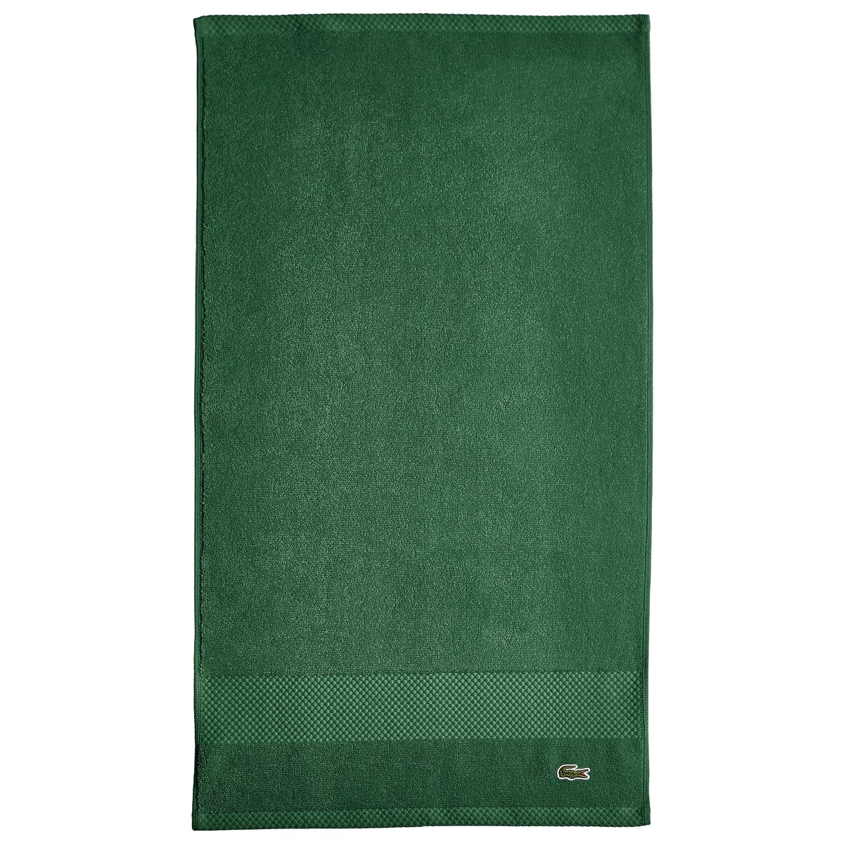 Lacoste Heritage Supima Colección de Toallas y Tapete de Baño - Hand Towel 16x30 - Verde cocodrilo