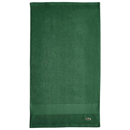 Lacoste Heritage Supima Colección de Toallas y Tapete de Baño - Hand Towel 16x30 - Verde cocodrilo