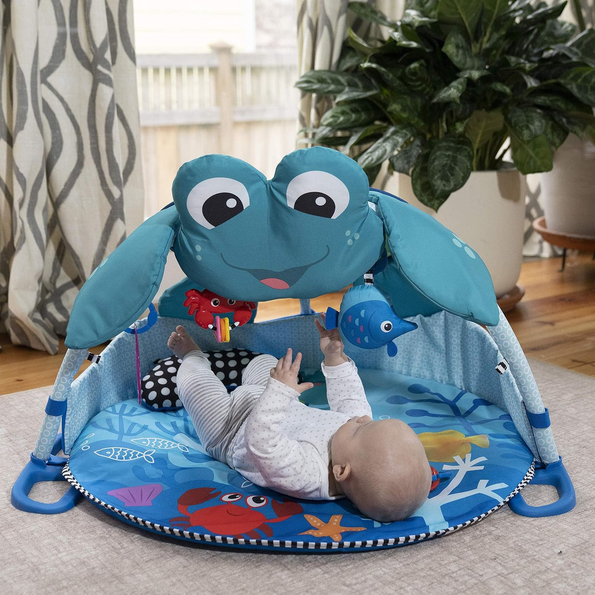 Baby Einstein Neptune Under The Sea Lights & Sounds - Alfombra de actividades para gimnasio y juegos, para niños recién nacidos
