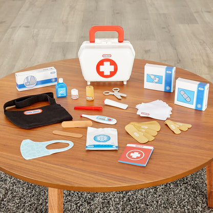 Little Tikes Kit de Primeros Auxilios - Juego de rol médico - 3 + años - Juega y aprende - Juguete Interactivo para niños - Incluye cubrebocas, inmovilizador de Brazo, folleto, Accesorios y más