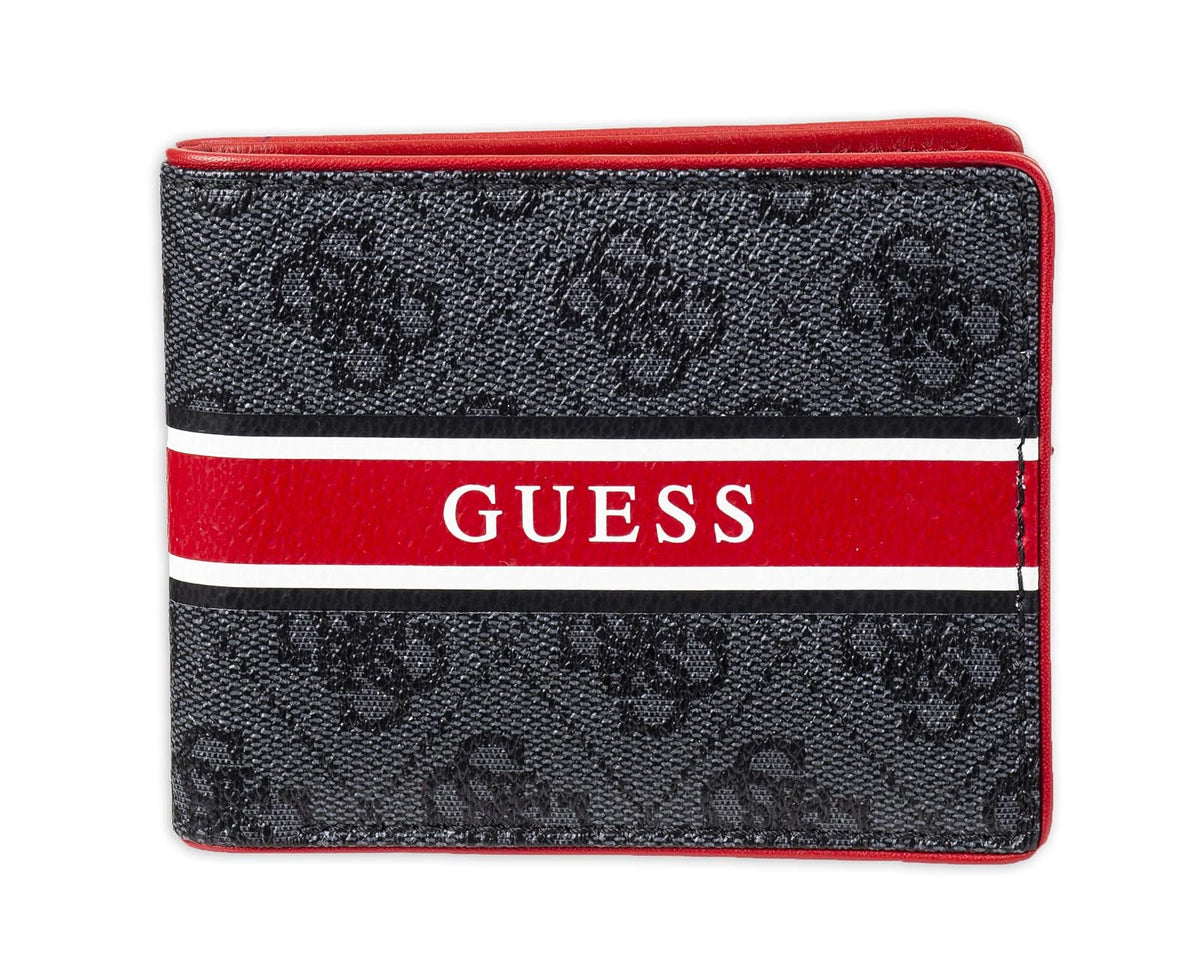 Guess portafolios delgada de piel para hombre