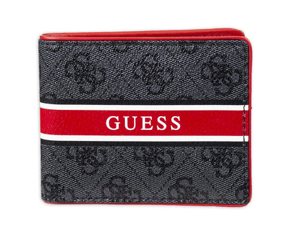 Guess portafolios delgada de piel para hombre