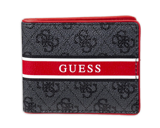 Guess portafolios delgada de piel para hombre