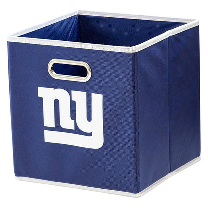 Franklin Sports Cubos de Almacenamiento de Tela de Equipo de NFL Hecho para Adaptarse a los organizadores de Almacenamiento (27.9 x 26.6 x 26.6 cm) - New York Giants