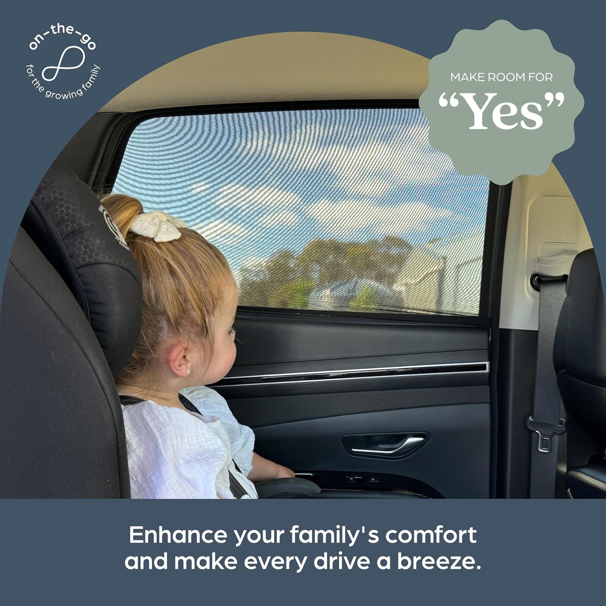 Dreambaby - Parasol para ventana de automóvil de bebé, parasol elástico para ventana de automóvil y visualización de malla para ventanas laterales, cubierta para ventana de bebé para protección UV, artículos