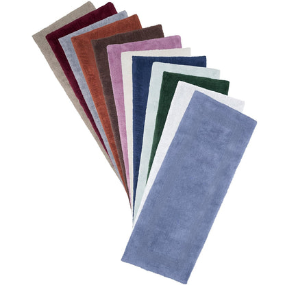 Lavish Home 67-0019-G Reversible Long Bath Rug, Green, 24" x 60"