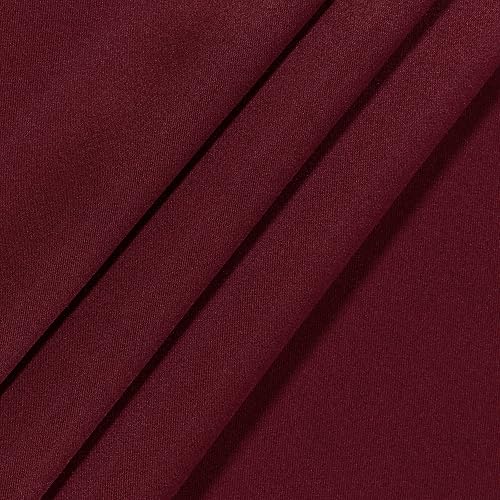 ECLIPSE Cortina térmica sólida para oscurecer la habitación, con Bolsillo para Barra de Cortina para recámara (1 Panel), 54 x 63 Pulgadas, Merlot