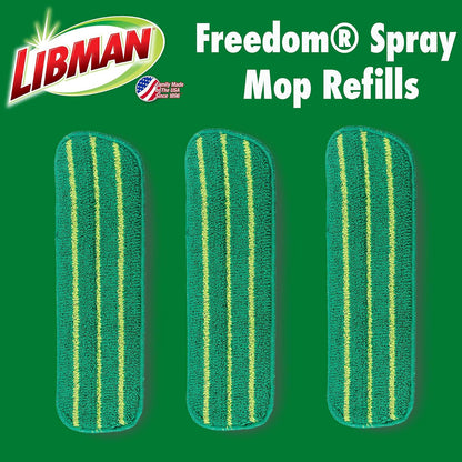 Libman Freedom - Recambios para trapeador en Aerosol, 3 Piezas, Color Verde