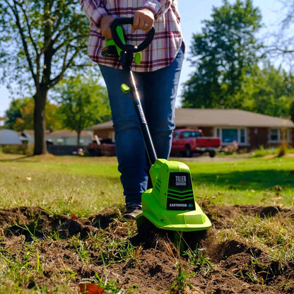 Earthwise Power Tools by ALM TC70020IT - Cultivador eléctrico inalámbrico de jardín de 20 voltios, 7.5 Pulgadas, (batería de 2 AH y Cargador rápido Incluido), Verde