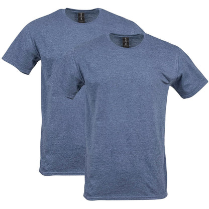 Gildan Softstyle Camiseta de Algodón para Hombre, Estilo G64000 - Azul marino (Heather Navy) - XXL