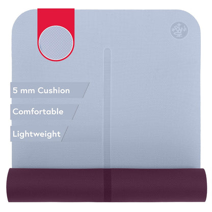 Manduka Begin Esterilla de Yoga Reversible de 5 mm - Higo Lavendar