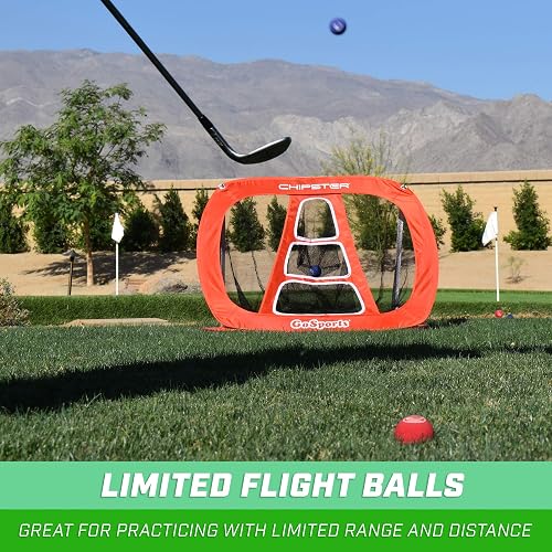 GoSports Foam Golf Practice Balls - Realistic Feel and Limited Flight | Soft for Indoor or Outdoor Training | Choose Between 16 Pack or 64 Pack
