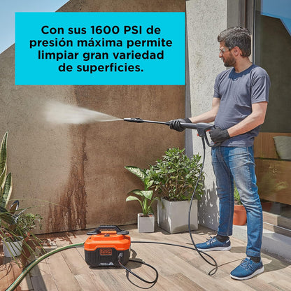 BLACK+DECKER Hidrolavadora Eléctrica, 1300W, 1600 PSI, BEPW1600H