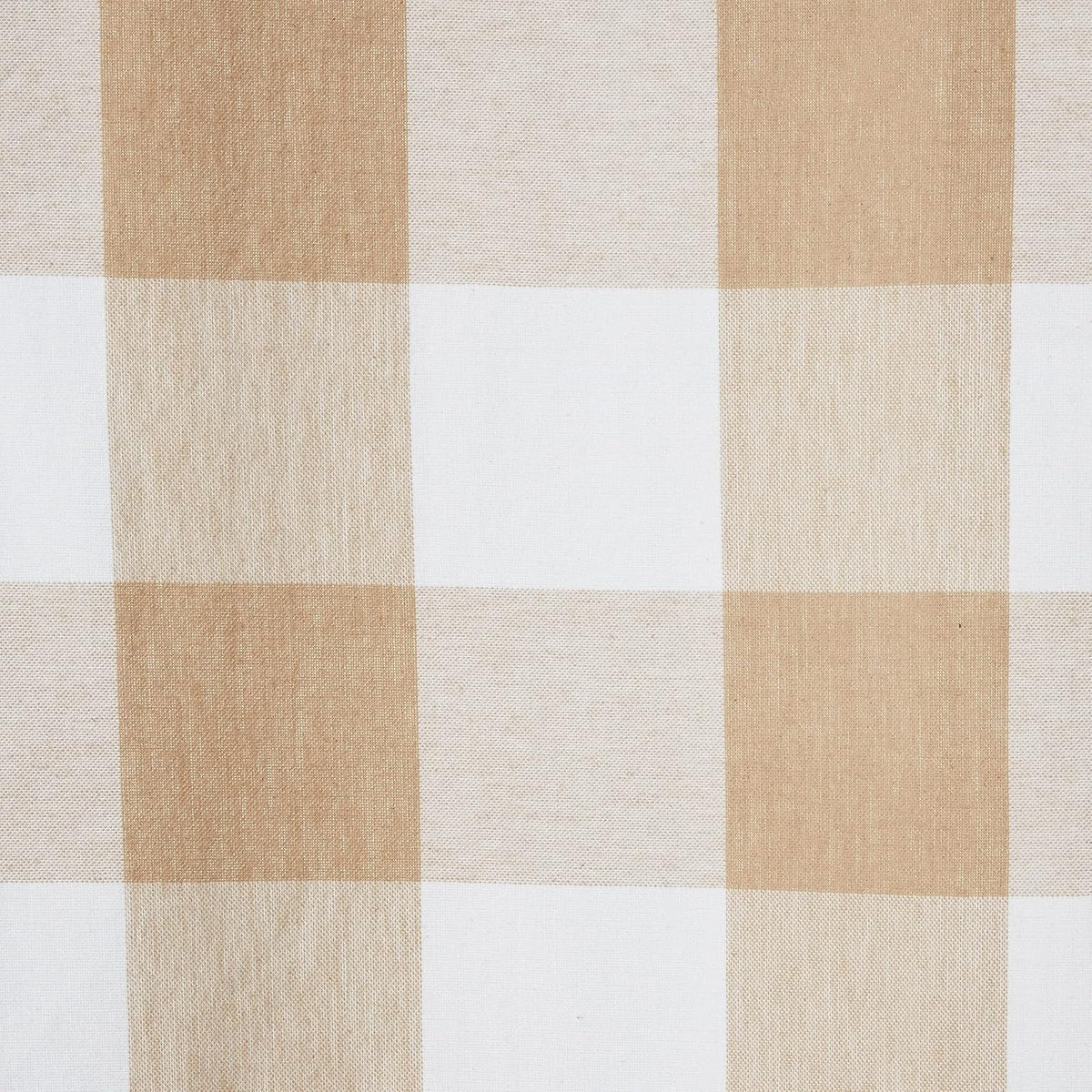 Elrene Home Fashions Cortina de Ducha a Cuadros de búfalo, Bronceado y Blanco., 72" x72", 1