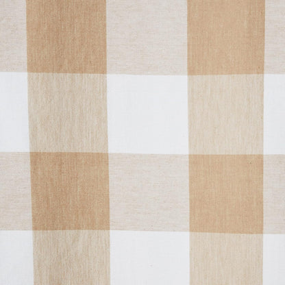Elrene Home Fashions Cortina de Ducha a Cuadros de búfalo, Bronceado y Blanco., 72" x72", 1