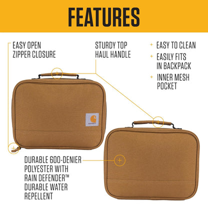 Carhartt - Enfriador de almuerzo aislado para 4 latas, totalmente aislado, duradero y resistente al agua