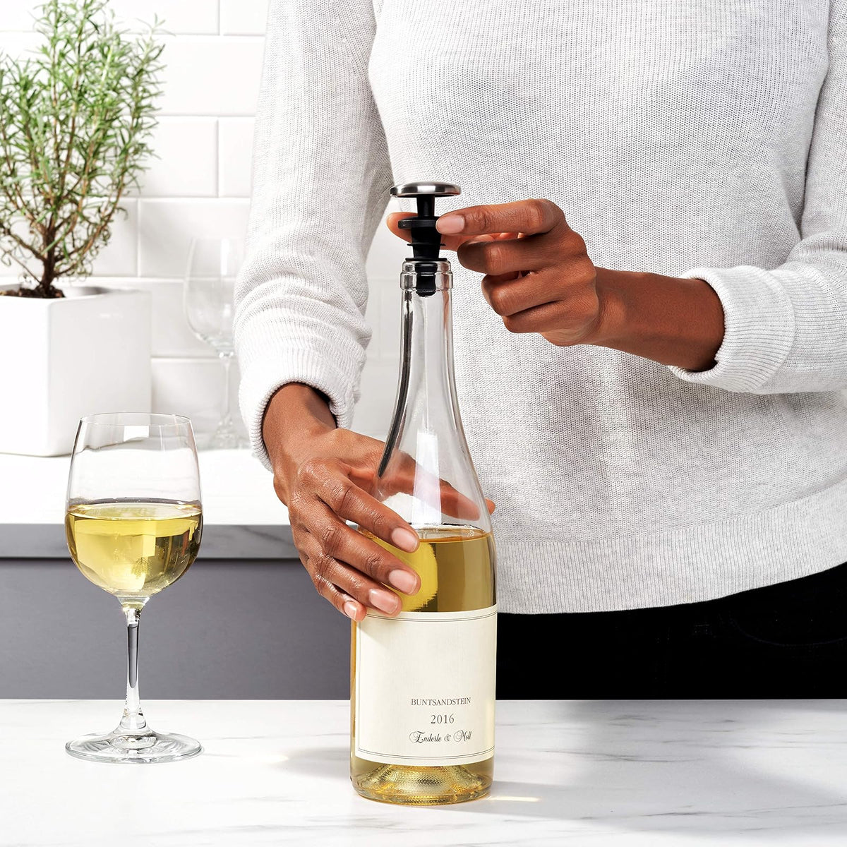 OXO SteeL - Tapón expandible para vino (2 unidades)