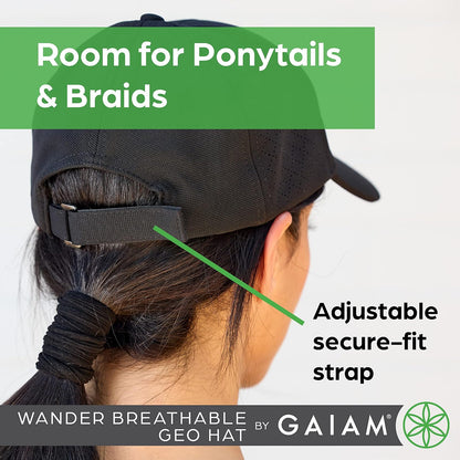 Gaiam Women's Hat- Ball Cap, Pre-Shaped Bill, Adjustable Size for Running