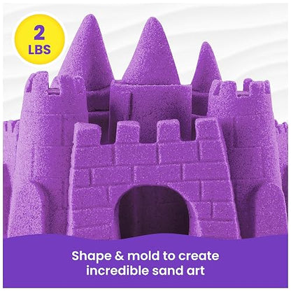 Kinetic Sand, el juguete sensorial de arena moldeable para niños, morada, 907 g, bolsa con cierre hermético, a partir de 3 años