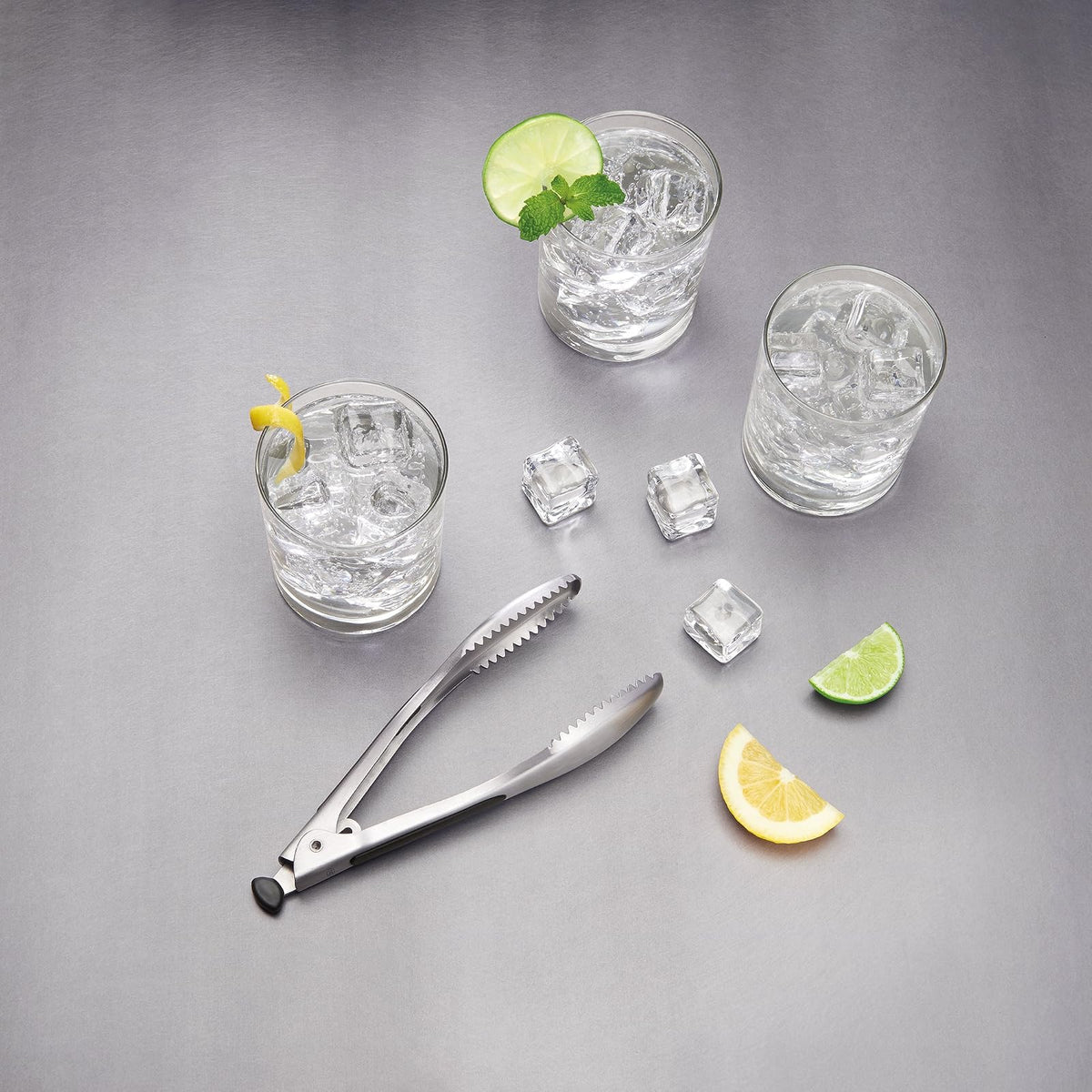 OXO Unisex SteeL Ice Bucket and Tongs Set Stainless Barware