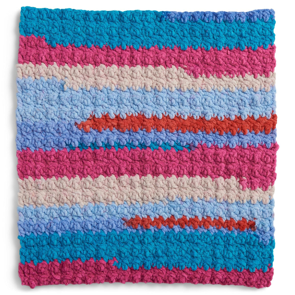 Bernat - Toalla de playa con diseño de patchwork, paquete de 2 unidades de 300 g, 100% poliéster, #6, súper voluminosa, 220 yardas, tela/ganchillo