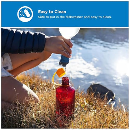 Nalgene Sustain Tritan BPA-Free Water Bottle Made with Material Derived from 50% Plastic Waste, 32 OZ, Narrow Mouth