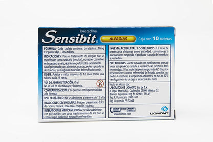 Sensibit Tabletas, 10 mg, 10 Piezas