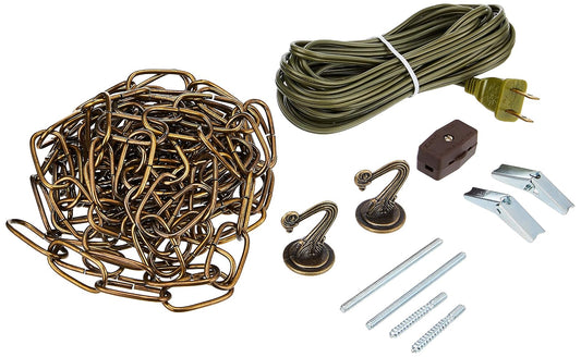Westinghouse Lighting 7047100 - Kit de estancamiento de 15 pies, latón antiguo