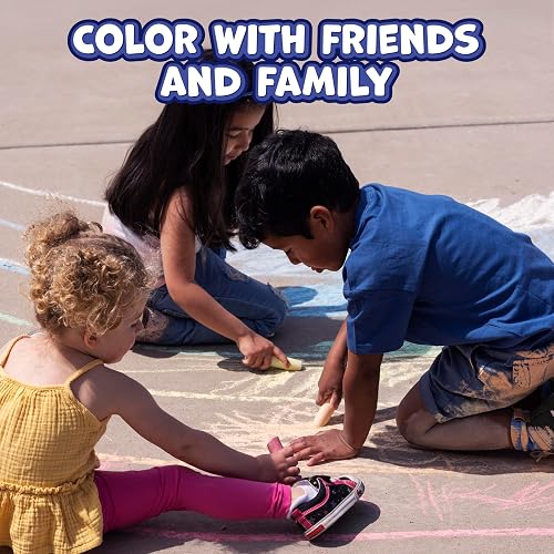 READY 2 LEARN - Juego de 20 tizas para acera jumbo | 9 colores, lavable y no tóxico, juego de gis a granel para niños