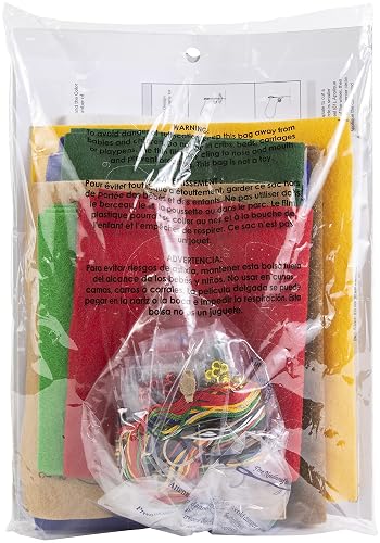 Bucilla - Kit de calcetines de fieltro para Navidad, 45,7 cm, oso de peluche