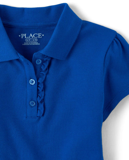 The Children's Place - Polos de piqué de Manga Corta con Volantes para niña