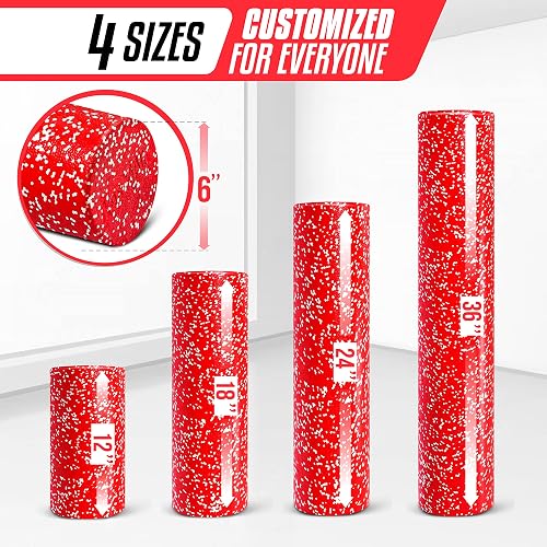 Yes4All Rodillo de Espuma Redondo de Alta Densidad EPP para Espalda, Rodillo de Ejercicio para Yoga, Pilates y Estiramientos - 30, 45, 60, 90 cm