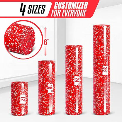Yes4All Rodillo de Espuma Redondo de Alta Densidad EPP para Espalda, Rodillo de Ejercicio para Yoga, Pilates y Estiramientos - 30, 45, 60, 90 cm