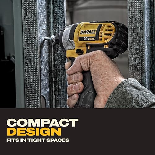 DEWALT Kit Taladro Atornillador y Llave de Impacto 20V, Bolsa, DCK240C2 | Taladro Atornillador y Llave de Impacto, 20V Máx, 2 Baterías, Cargador, Bolsa para Herramientas