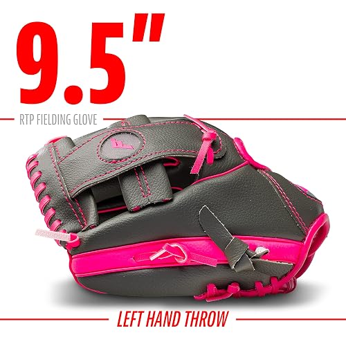 Franklin Sports RTP Youth Teedom Glove + Ball Set - 9.5" Niños + Niña Te-Smitt