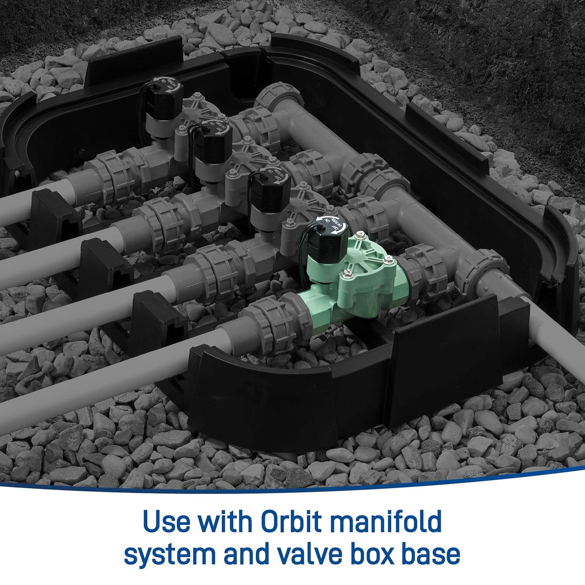 Orbit 57280 Female Pipe Threaded Auto Inline Sprinkler Valve, 3/4" | FPT hembra, PVC, para sistemas de aspersión y goteo