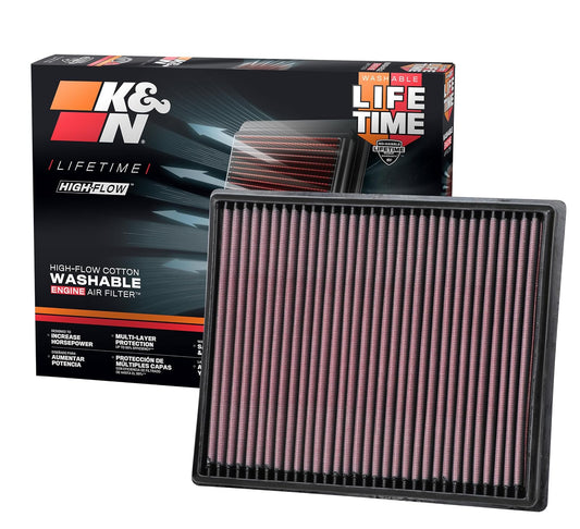 K&N 33-5116 Filtro de Aire de Alto Flujo Lavable para Motor para Nissan Frontier 2020-2025