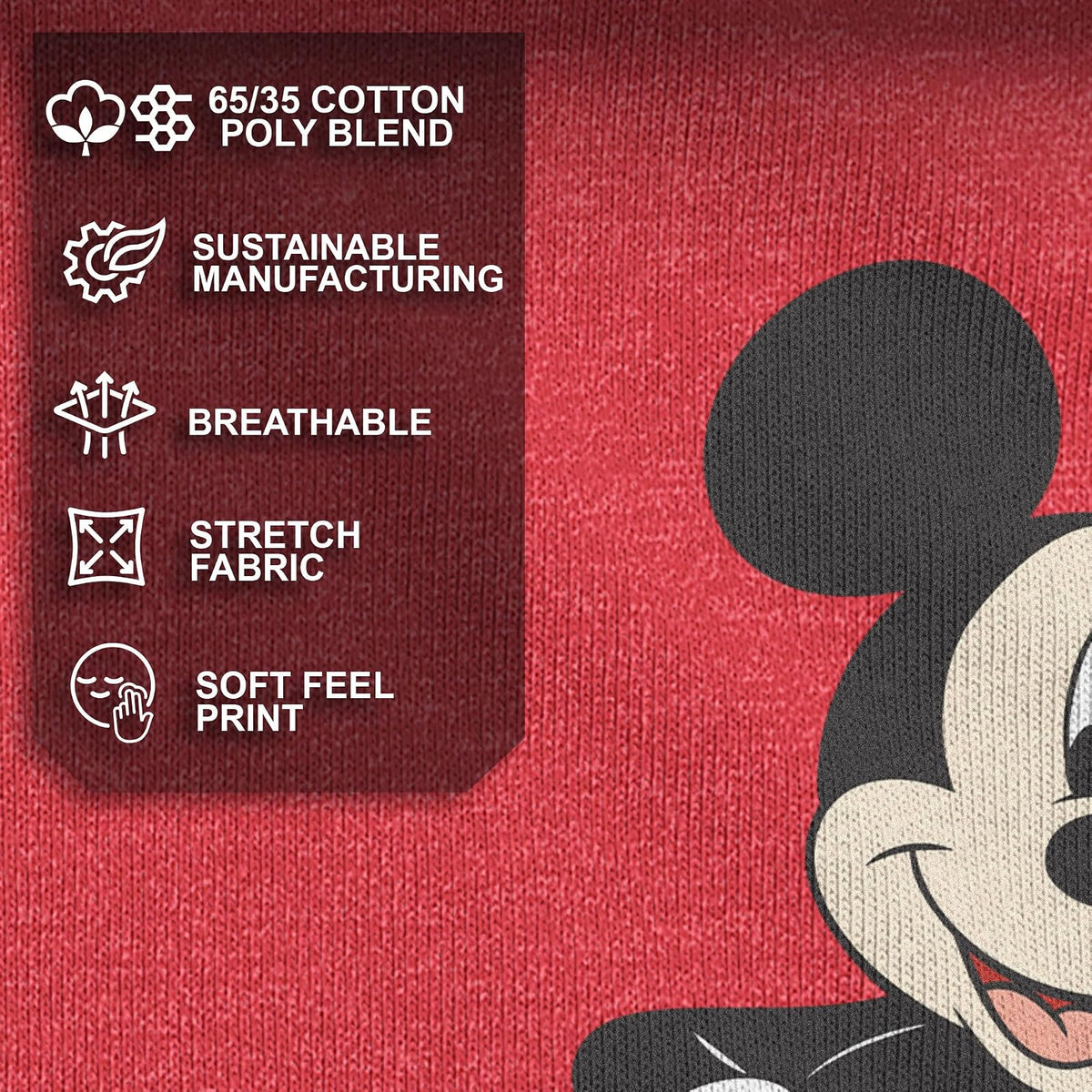 Disney Playera clásica de Manga Corta con gráfico de Mickey Mouse Camiseta para Hombre