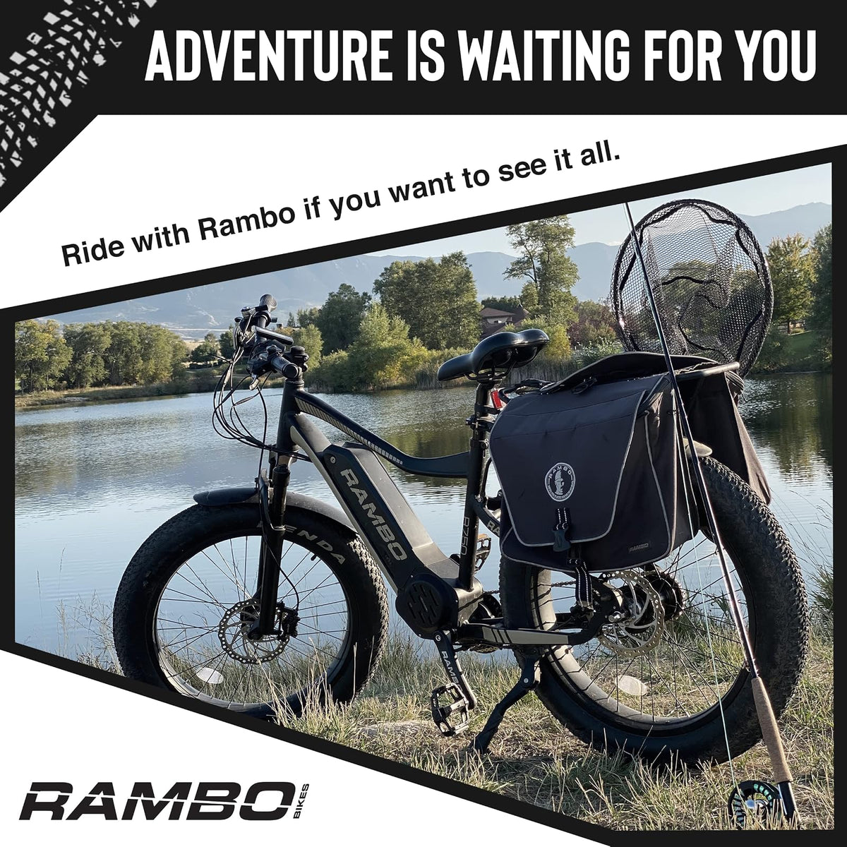 Rambo - Bolsa de Almacenamiento para Accesorios de Bicicleta, sillín, Negro, Una Talla