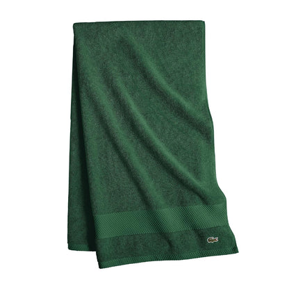 Lacoste Heritage - Toalla de baño 100% algodón Supima (Tela de Mezclilla Ligera, 35 x 70 Pulgadas), Altamente Absorbente y de Secado rápido, Toalla de baño súper Suave de Alta Calidad, Esencial para - Bath Towel 30x54 - Verde cocodrilo